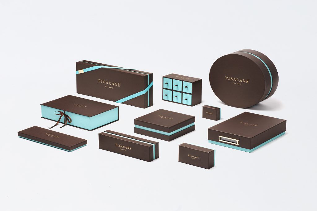 scatole di diverse forme per packaging di lusso Pisacane